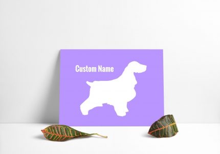English Cocker Spaniel Silhouette Dog Print