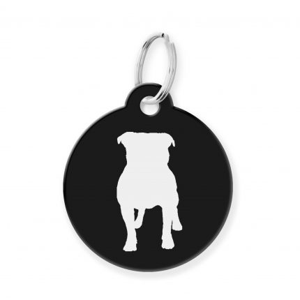 Pitbull Silhouette Pet Tag