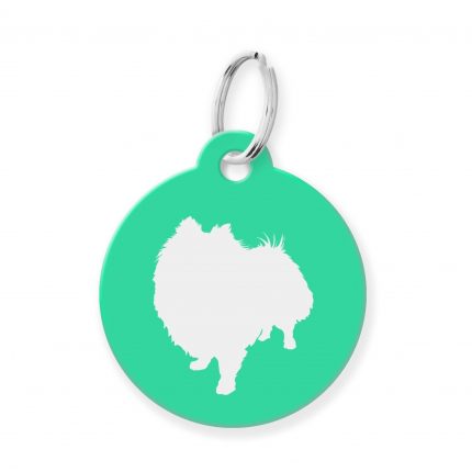 Pomeranian Silhouette Pet Tag