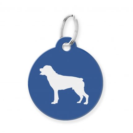 Rottweiler Silhouette Pet Tag